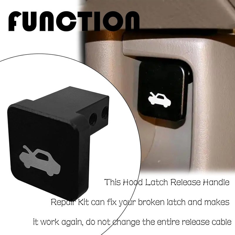 GolTHd Hood Latch Release Implement, Hood Cover Lock Switch, Compatible with 1996-2011 Honda Civic, 2003-2011 Element, 2006-2014 Ridgeline, 1997-2006 CR-V (Black) - Image 5